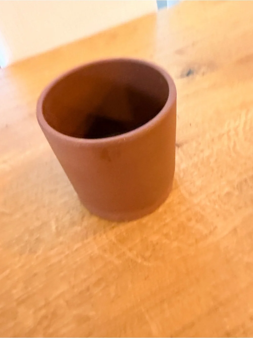 4”  Brown Ceramic Planter Pot